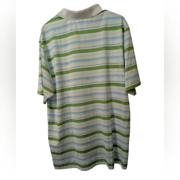 Adidas Climalite Polo in White, Blue, and Green - Picture 3 of 4